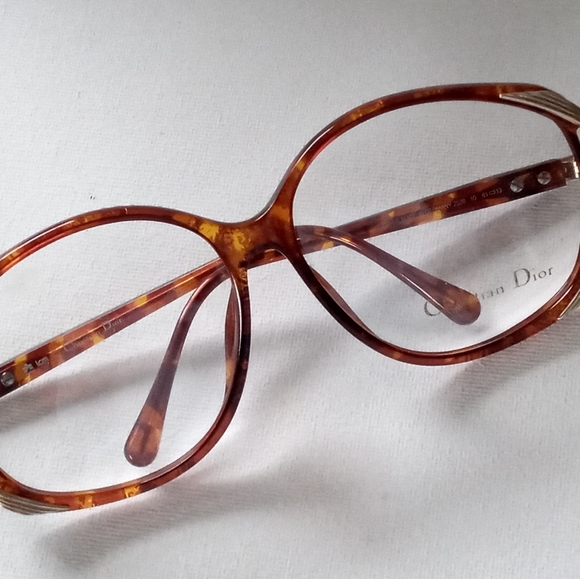 Beautiful Christian Dior Faux Tortoise/Gold Eyeglass Frame Germany - Picture 1 of 6